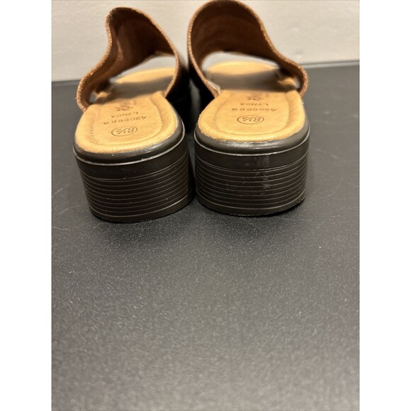 Romano Brazil Genuine Leather Size 8.5 Brown Lynda Sandals Slides Slip On - Picture 11 of 12